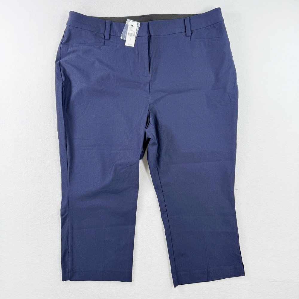 Lane Bryant 4 Season Capri‎ Mid-Rise Pant Size 20 Navy NEW